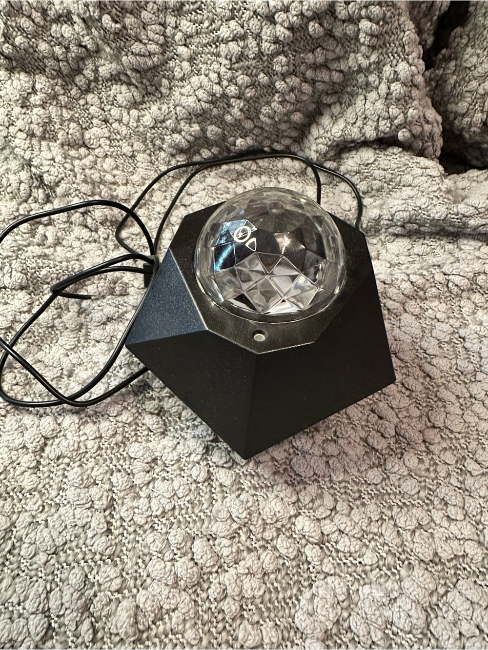 Black LED Disco Light with Crystal Dome